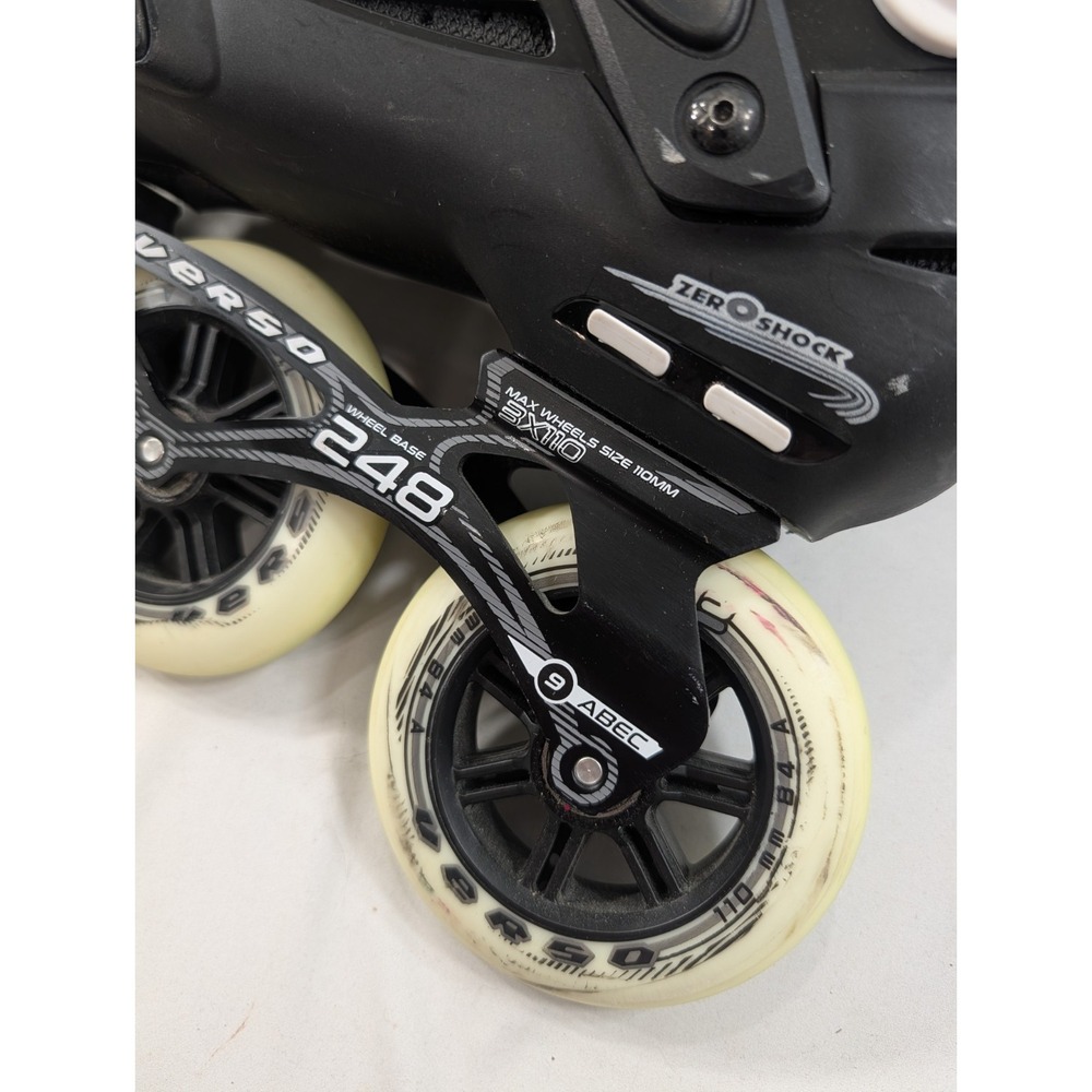 Excellent Condition Fila Houdini Pro 110mm 248 3x110 White Black Inline Skate View 2